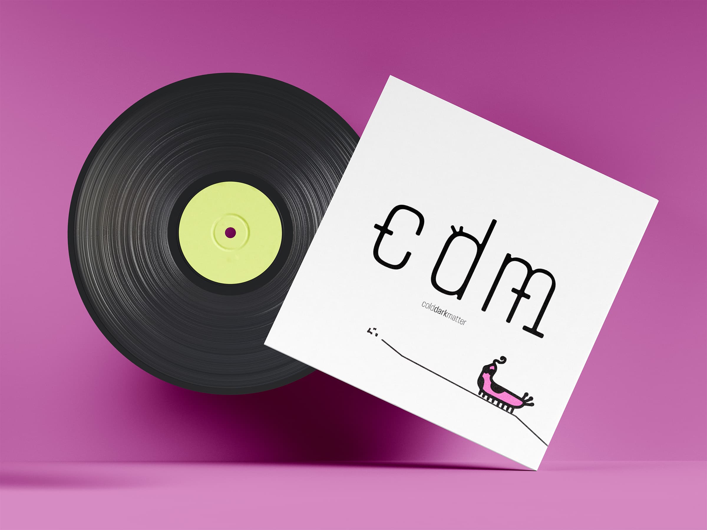 platte, vinyl, schallplatte, design, grafik, cold dark matter, mockup
